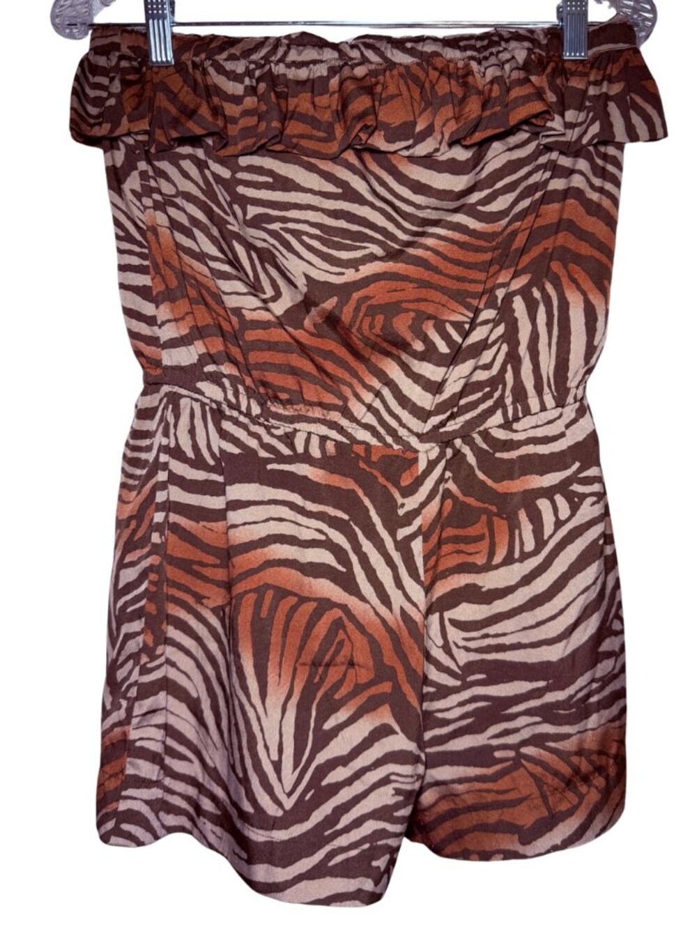 Wet Seal Off The Shoulders Brown Shorts Romper